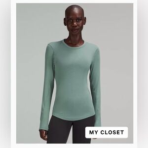 Lululemon Hold Tight Long-sleeve Shirt, size 4 in Tidewater Teal